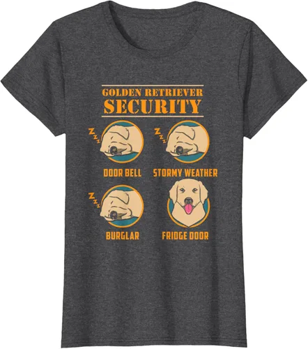 Vista 6 de Camisa Golden Retriever de seguridad Golden Retriever para perro divertido, Negro, S