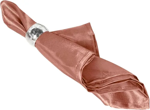 Vista 95 de Efavormart - Paquete de 5 servilletas de satén sin costuras, resistentes a las arrugas, 20 x 20 pulgadas 2-Rojo