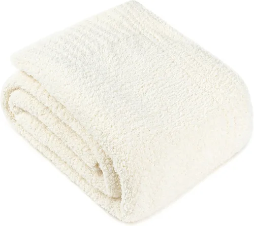 Vista 21 de PAVILIA Manta supersuave para sofá, manta mullida y acogedora de peso ligero en negro; manta de punto cálida y esponjosa para cama o sofá, 50x60