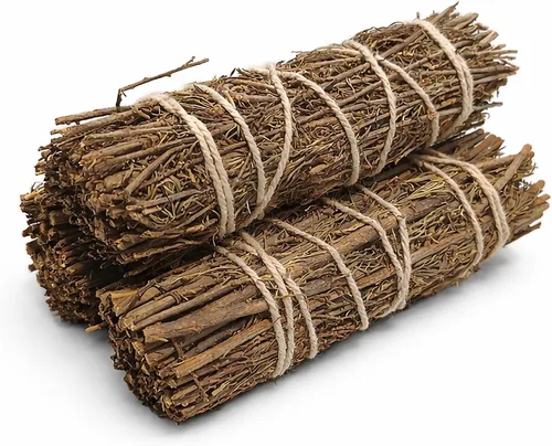 Vista 7 de Ancient Veda Manojos de salvia negra de 4 pulgadas con guía de inicio, salvia floral orgánica para limpieza del hogar, paquete grande de palos