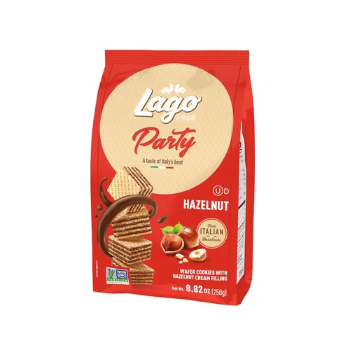 Vista 20 de Gastone Lago Party Wafers, capuchino, 8.82 onzas, galletas italianas de oblea con relleno de crema con sabor a capuchino, verificado sin OMG