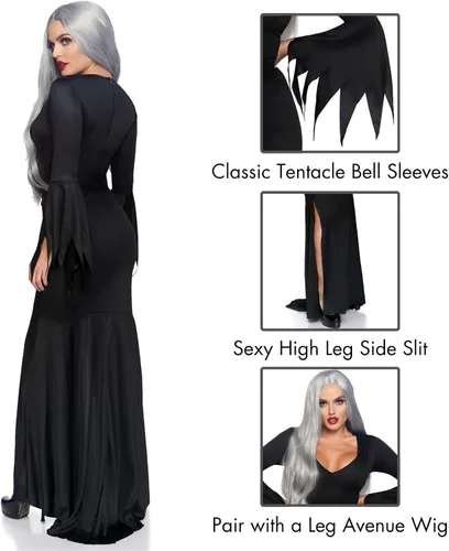 Vista 4 de Leg Avenue Vestido de disfraz gótico para mujer