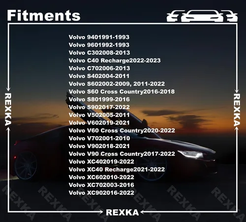 Vista 3 de Rexka 15 piezas de cubierta de parachoques, forro de guardabarros, panel de ajuste de maletero tipo empuje para Volvo 3541113 940 960 C30 C70 S40