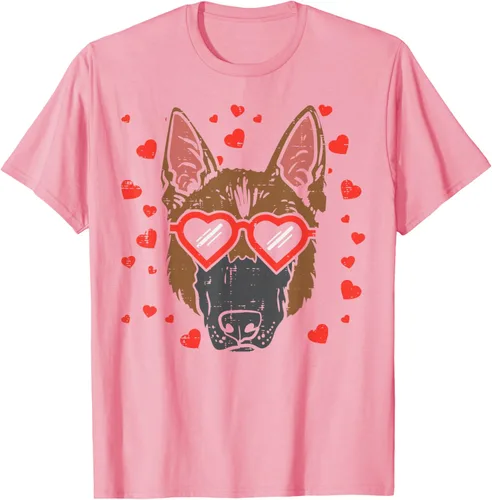 Vista 110 de Camiseta de regalo para perro con cara de pastor alemán, Negro, S