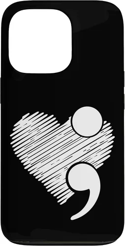 Vista 10 de Suicide Awareness - Suicide Prevention Heart Semicolon Gift Case for iPhone 17