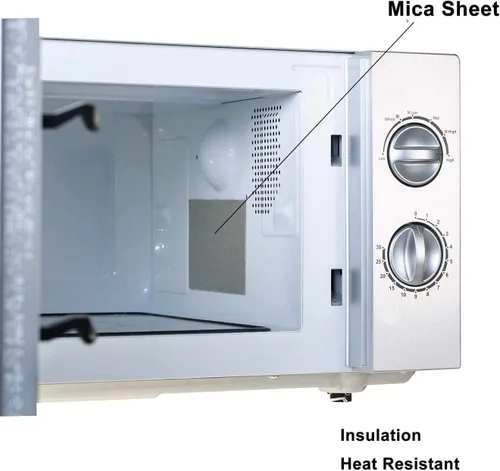 Vista 5 de 4 cubiertas de guía de ondas para microondas, cubierta de guía de ondas de 5.1 in x 5.1 in, hojas de placas de mica para horno de microondas