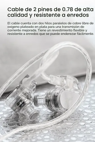 Vista 7 de Bunny Wired Gaming Earphones, HiFi IEM Earbuds with Mic-3.5mm