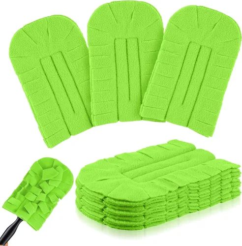 Vista 10 de Zubebe 3 piezas de repuesto de plumero de forro polar reutilizables, plumeros planos de plumas, almohadillas de limpieza lavables para múltiples