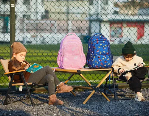 Vista 7 de CLUCI Mochila infantil para niños y niñas, mochila para preescolar con correa ajustable, 12L, 04-rosa, Classic