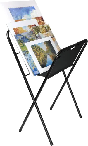 Vista 2 de Creative Mark Estante de impresión artística en lienzo mediano – Pantalla plegable portátil para carteles, obras de arte, impresiones, lienzo