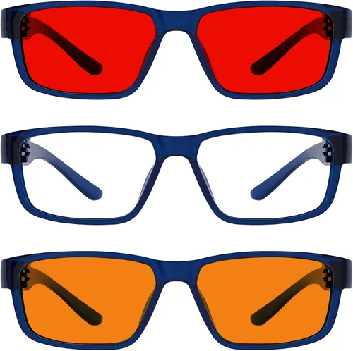 Vista 201 de Eyekepper Gafas de luz azul para hombre y mujer, paquete de 6 lentes Pilot Paquete de 6 color mezclado