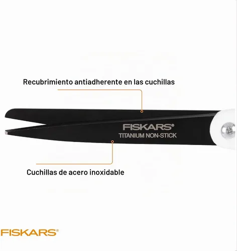 Vista 5 de Fiskars Juego de tijeras multiusos SoftGrip de titanio para uso diario de 8