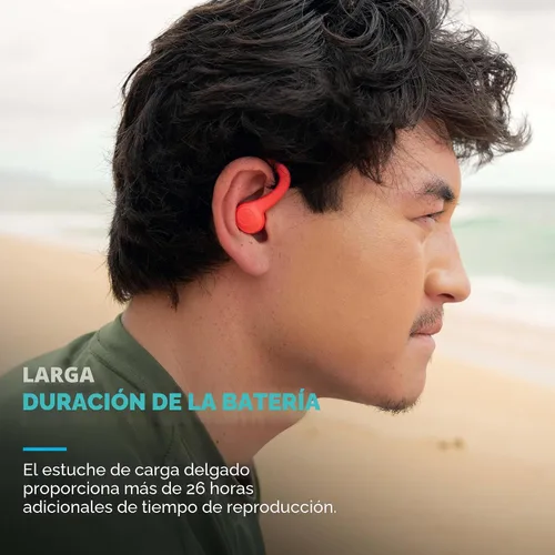 Vista 3 de JLab Go Sport+ - Auriculares inalámbricos de entrenamiento con llamadas claras C3, diseño deportivo de gancho seguro, tiempo de reproducción