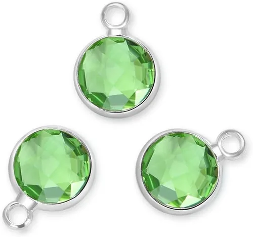 Vista 16 de Adabele Colgante de piedra natal de plata de grado A, 0.236 in, pequeño, 0.315 in y 0.394 in para aretes personalizados, pulseras, collares