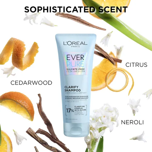 Vista 8 de L'Oreal Paris Acondicionador Restore sin sulfato con antioxidantes, acondicionador hidratante para exposición al agua dura y acumulación de peinado