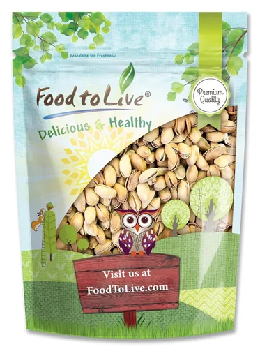 Vista 6 de Pistachos, asados y salados, 1 libra — Pistachos tostados en seco de California con sal marina, In Shell, Kosher, superalimento vegano, a granel
