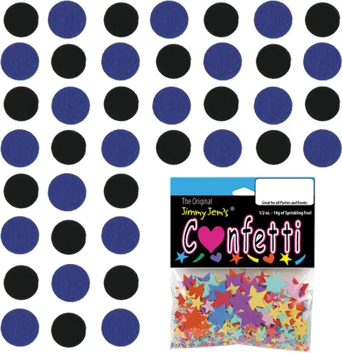 Vista 99 de Confetti Circle 1/4" Negro, Azul Marino Combo - 2 bolsas de media onza (1 oz) (8550/9971)