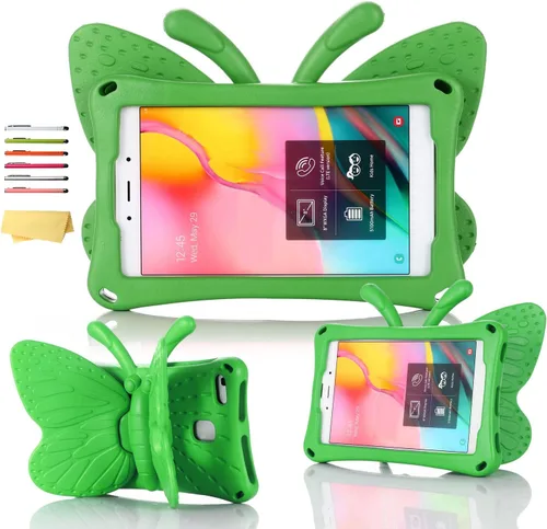 Vista 63 de Funda para tablet Kindle Fire 7 para niños (12.ª generación, versión 2022) con mango de pie de apoyo de forraje resistente, espuma EVA suave, a