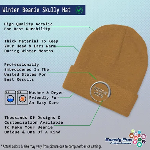 Vista 35 de Gorro de invierno para hombres y mujeres, gorro de acrílico con texto personalizado personalizado