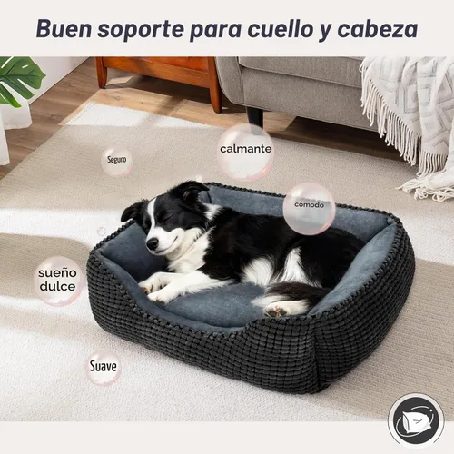 Vista 7 de MIXJOY Cama Ortopédica Rectangular Lavable para Perros Pequeños, Medianos y Grandes, Suave Calmante, Cama Duradera para Cachorros Durmientes Cojín