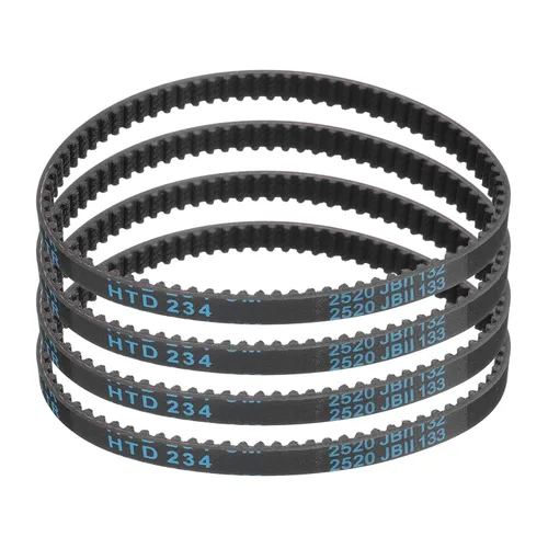 Vista 86 de uxcell 4 piezas HTD-3M Correa de Distribución de Goma 48 Dientes, Longitud de Paso 144mm x Ancho 6mm x Altura 2.4mm, Correa de Polea de Distribución