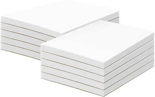 Vista 7 de 3" x 5" White Memo Pads w/ Chipboard on the Back – Blank White Writing Pads for Taking Notes, To-Do Lists, Reminders, Sketches Gummed Top, Easy