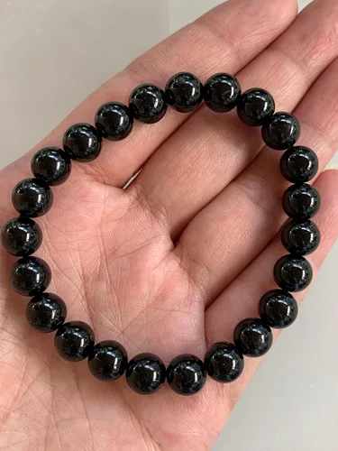 Vista 8 de GAF TREASURES Pulsera de cuentas de cristal, pulsera de piedras preciosas elásticas auténticas, cristales curativos, regalo para hombres y mujeres