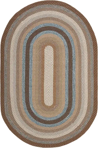 Vista 14 de Safavieh Braided Collection BRD313A tapete de lana hecho a mano color café, Algodón Marrón (Brown/Multi)