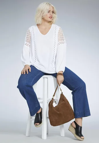 Vista 6 de Ellos Jeans de pierna ancha y cintura alta para mujer