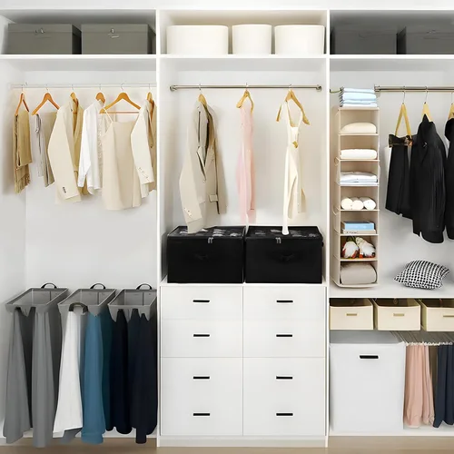 Vista 7 de Organizador de zapatos para armario, se adapta a hasta 12 pares, contenedores plegables de almacenamiento de zapatos con cubierta transparente