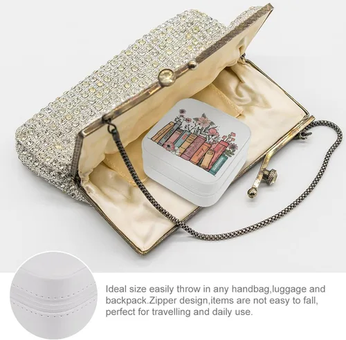 Vista 4 de DEJZI Taylor Merch Joyero pequeño de viaje para guardar aretes, pulseras para niñas, hermanas, amigos, familia, fanáticos, amantes de la música