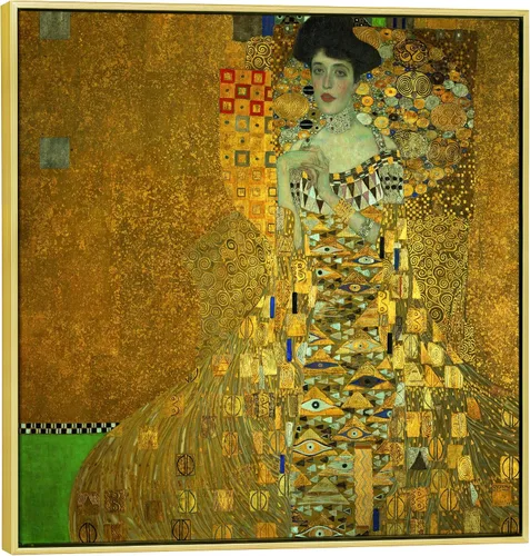 Vista 11 de Wieco Art Retrato de Adele Bloch-Bauer I, 1907 por Gustav Klimt, pinturas famosas, lienzo, arte de pared para dormitorio, impresiones en lienzo