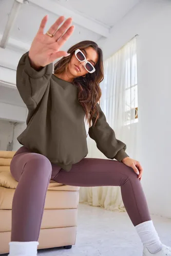 Vista 98 de EFAN Sudaderas de gran tamaño con cuello redondo Y2K para mujer, sudaderas con capucha para otoño, moda 2025, ropa para adolescentes y niñas, lindo