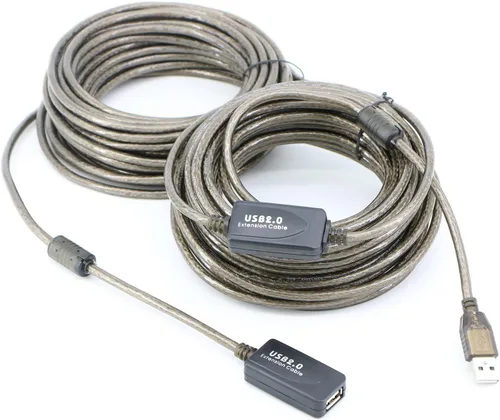Vista 9 de Cable de extensión USB 2.0 A macho a hembra de alta velocidad 480 Mbps (30 pies)
