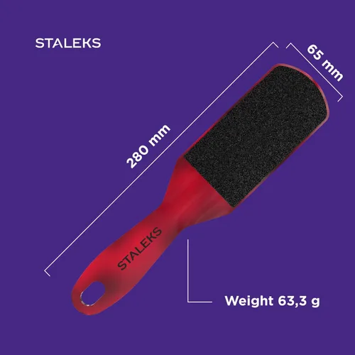 Vista 7 de STALEKS PRO Expert 10 Tipo 2 - Lima de pie de plástico (grano 80/120), herramienta ergonómica de pedicura de doble cara para callos y piel