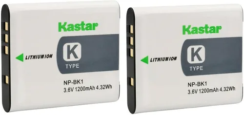 Vista 5 de Kastar Paquete de 1 batería de repuesto para batería Sony NP-BK1 NP-FK1, batería tipo K de Sony, cargador Sony BC-CSK, Sony Cyber-Shot DSC-W180
