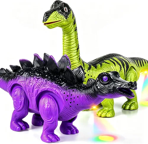 Vista 7 de Juguetes de dinosaurio para niños de 3 a 5 años, juguete eléctrico de dinosaurio caminante con respiración de fuego, espray de niebla y sonidos