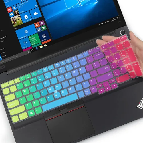 Vista 11 de Funda de teclado para Lenovo ThinkPad E15 Gen 4/3/2, ThinkPad L15 Gen 2/1, ThinkPad T15 T15p T15g P15s P15s P15v Gen 3/2/1, ThinkPad E580 E590 E595