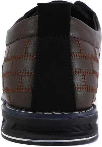 Vista 3 de GSOHINO Zapatos casuales Oxford para hombre, mocasines de cuero con cordones, zapatos de vestir a la moda, transpirables, cómodos, para oficina