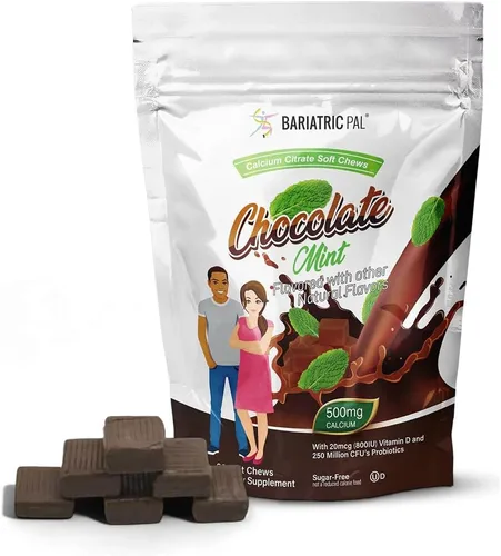 Vista 18 de BariatricPal Citrato de calcio sin azúcar, masticables suaves, 500 mg con probióticos (90 unidades) – uva silvestre
