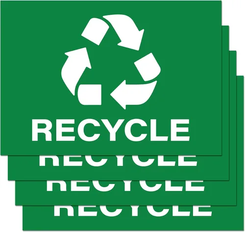 Vista 12 de Sutter Signs Paquete de 3 calcomanías de abono para bote de basura, etiquetas de gestión de residuos resistentes a la intemperie de 4 pulgadas