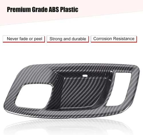 Vista 7 de CheroCar Funda para manija interior de la puerta del cargador para Dodge Charger 2011-2026, para Chrysler 300 300C 2015-2026, 6 piezas ABS negro