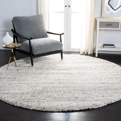 Vista 9 de SAFAVIEH Hudson Shag Collection - Alfombra decorativa de 2 x 3 pies, color marfil y azul marino, no desprende pelusa y de fácil cuidado, 2 pulgadas