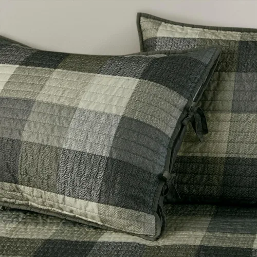 Vista 6 de Madison Park Ridge - Juego de funda para sofá cama, diseño reversible con estampado de espiga a cuadros estilo cabaña rústica, ropa de cama de lujo