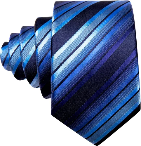 Vista 323 de Barry.Wang Corbata de niño regular seda tejida rayas sólido lazo bolsillo cuadrado