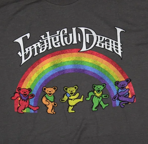 Vista 2 de Camiseta estampada con diseño de osos y arcoíris para hombre de Grateful Dead