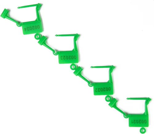 Vista 2 de 100 sellos de seguridad de plástico desechables para candado, sellos de control de seguridad con bloqueo automático numerado a prueba