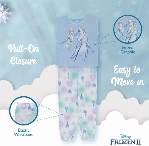 Vista 4 de Disney Conjunto de pijama de 3 piezas de Minnie Mouse para niñas Frozen Princesas Minnie Mouse