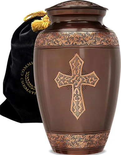 Vista 26 de Urna de cremación de cruz negra para cenizas hombre adulto – Urnas de cremación personalizadas para cenizas humanas, urnas decorativas para hombre