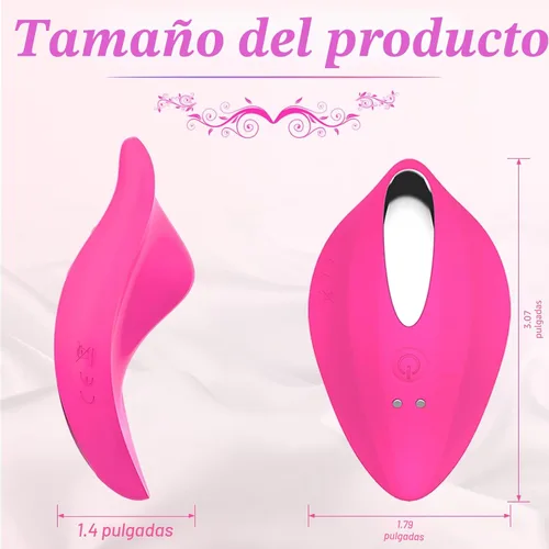Vista 5 de Vibradores de Bragas Portátiles Juguetes Sexuales para Adultos para Mujeres o Parejas, Mini Vibrador de Clítoris con Control Remoto con 12 Modos
